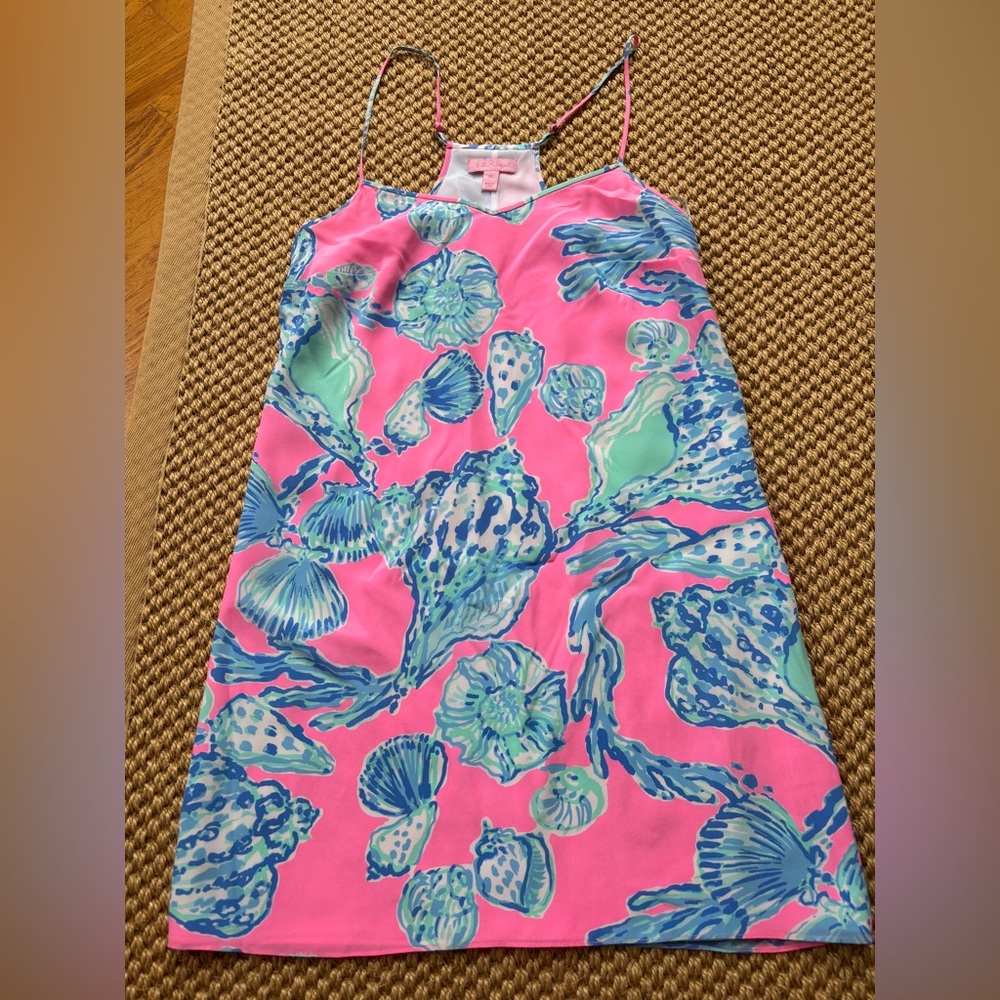 Lilly Pulitzer Dusk Strappy Slip Dress Barefoot Princess Silk Size XS